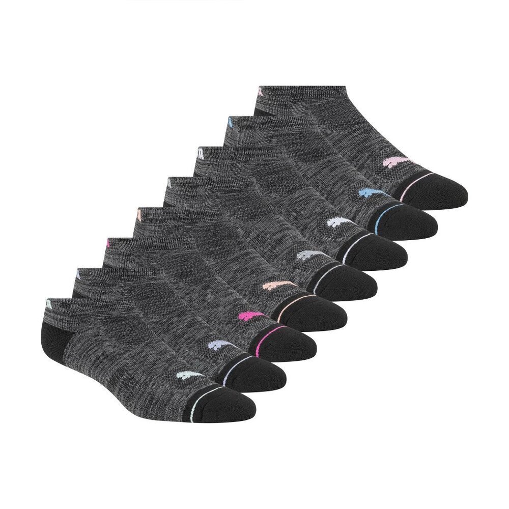 Low Cut Athletic Socks 8-Pack Arch Support Cushioned Footbed Seamless Fit